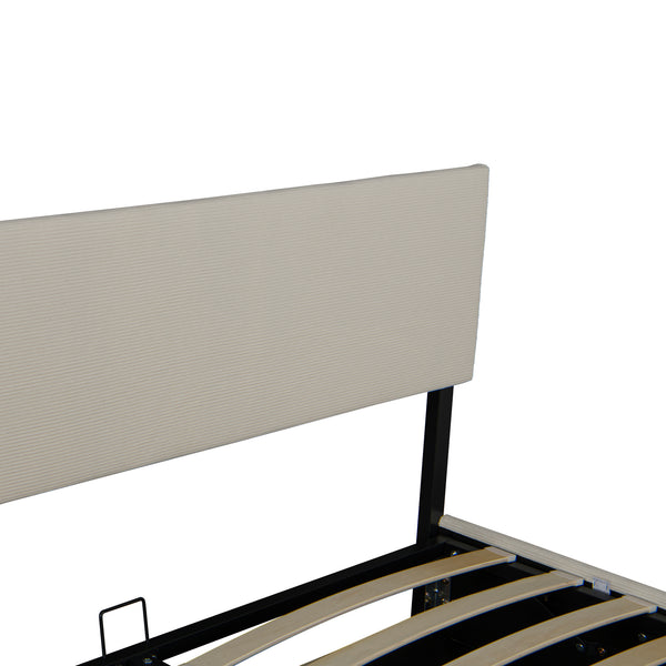 Łóżko tapicerowane Juva z materacem i podstawą łóżka Corium