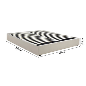 Łóżko tapicerowane Nola z materacem [en.casa]