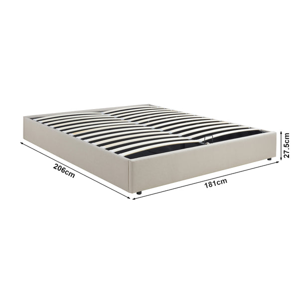 Łóżko tapicerowane Nola z materacem [en.casa]