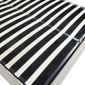 Łóżko tapicerowane Nola z materacem [en.casa]