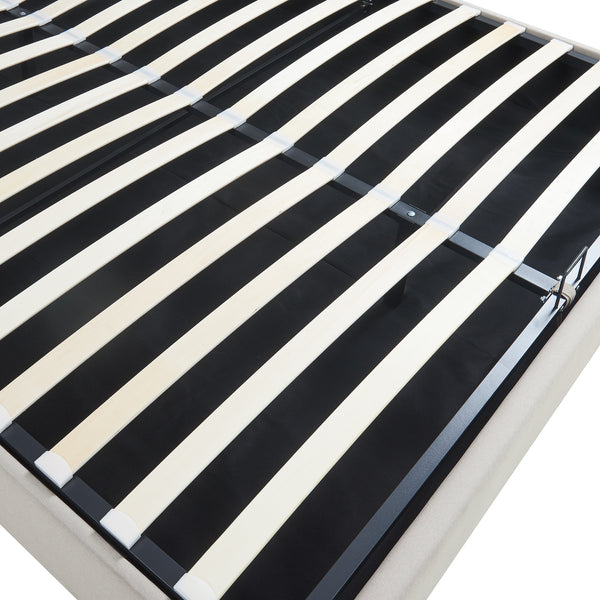 Łóżko tapicerowane Nola z materacem [en.casa]