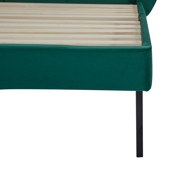 Łóżko tapicerowane Porvoo [en.casa]