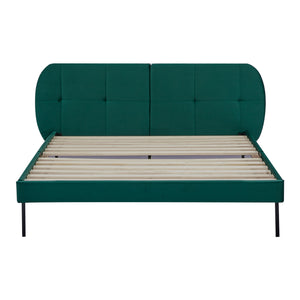 Łóżko tapicerowane Porvoo z materacem [en.casa]