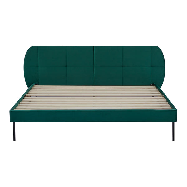 Łóżko tapicerowane Porvoo z materacem [en.casa]