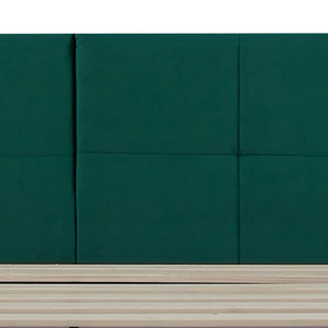 Łóżko tapicerowane Porvoo z materacem [en.casa]