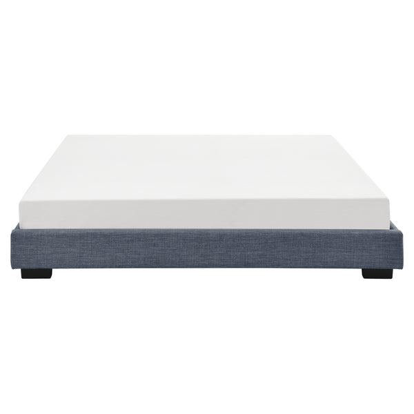 Łóżko tapicerowane Solingen ze sztucznej skóry z materacem z zimnej pianki 90x200 cm Corium