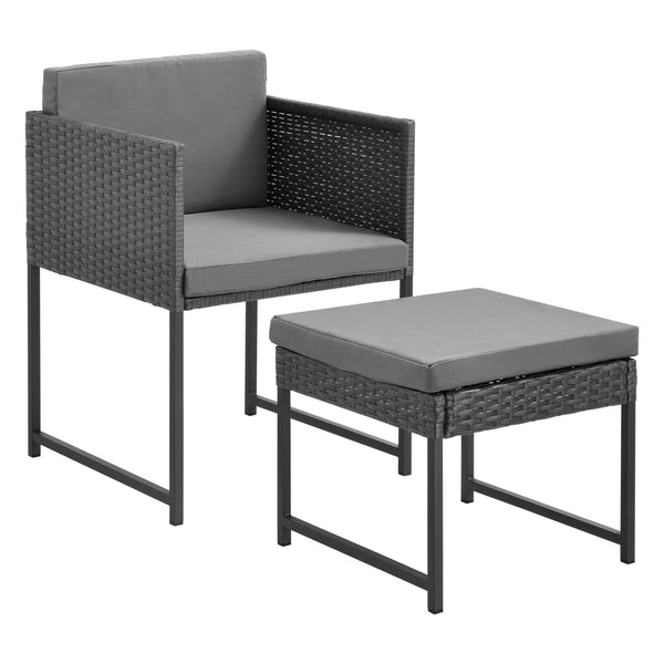 Zestaw mebli ogrodowych z polirattanu Tarragona dla 8 osób w różnych kolorach en.casa