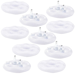 Zestaw 10 nadmuchiwanych uchwytów na napoje do basenu casa.pro