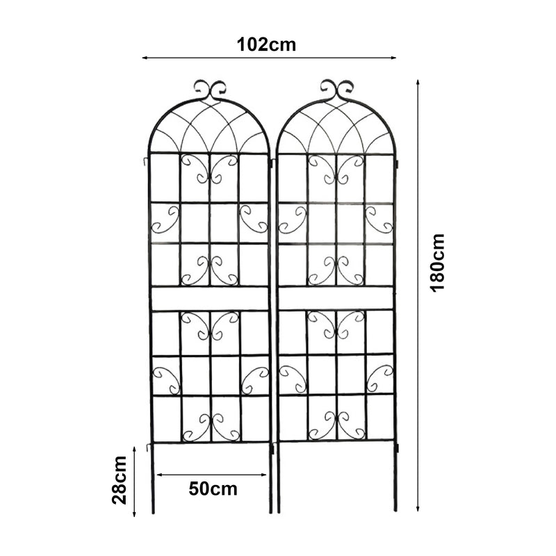 Szkic wymiarowy Trellis Barrea zestaw 2 [casa.pro]