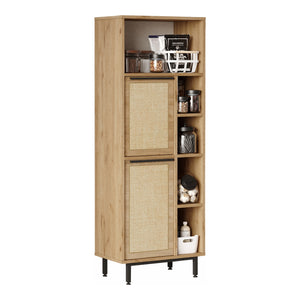 Szafka kuchenna Kvænangen w optyce dębu/optyce rattanu [en.casa]