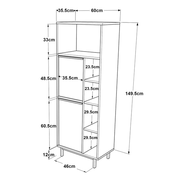 Szafka kuchenna Kvænangen w optyce dębu/optyce rattanu [en.casa]
