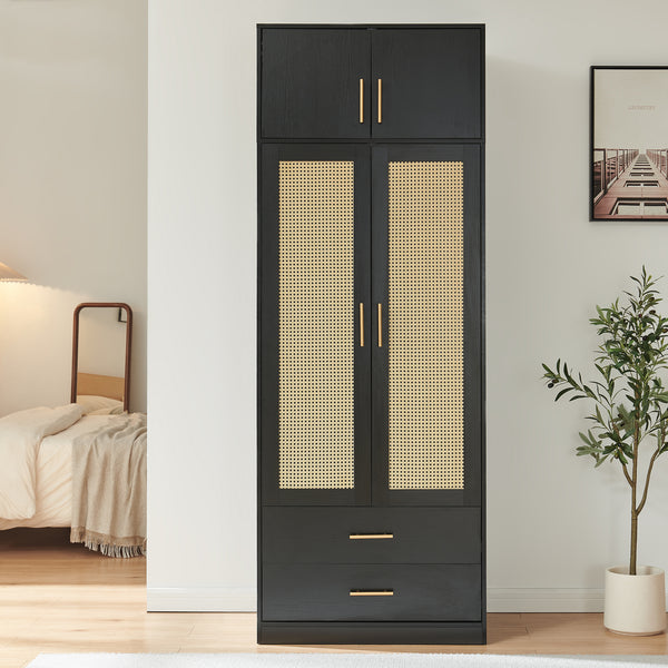 Szafa Larundi 216x80x52 cm z 4 drzwiami [en.casa]