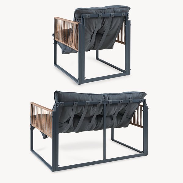 Zestaw mebli wypoczynkowych Karg 4-częściowy [casa.pro]