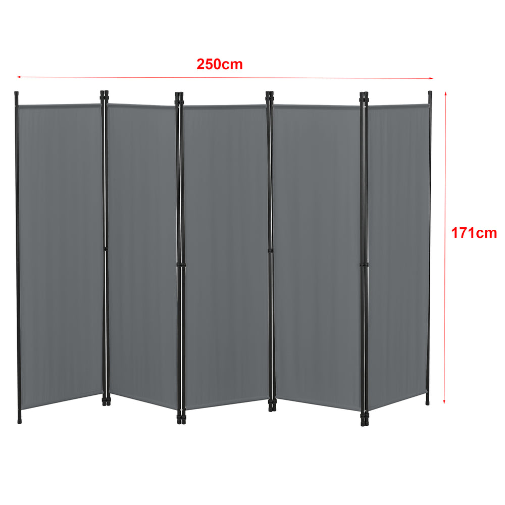 Raumteiler Huesca 5 - teilig 250x171 cm versch Farben en.casa - premiumXL