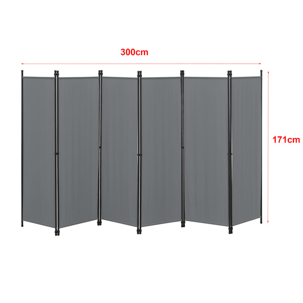 Dzielnik pokoju Huesca 6-częściowy 300x171 cm różne kolory en.casa