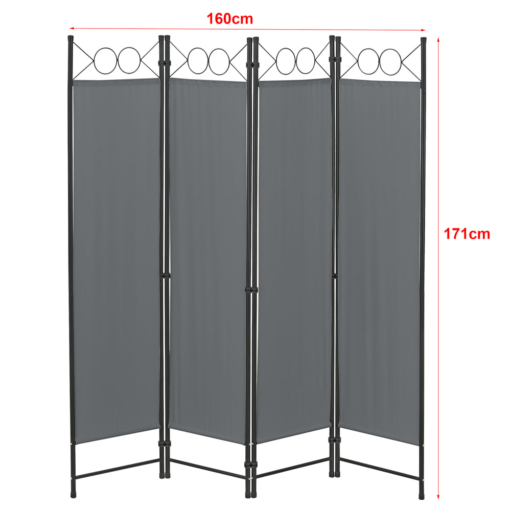 Raumteiler Saragossa 4 - teilig 160x171 cm versch Farben en.casa - premiumXL
