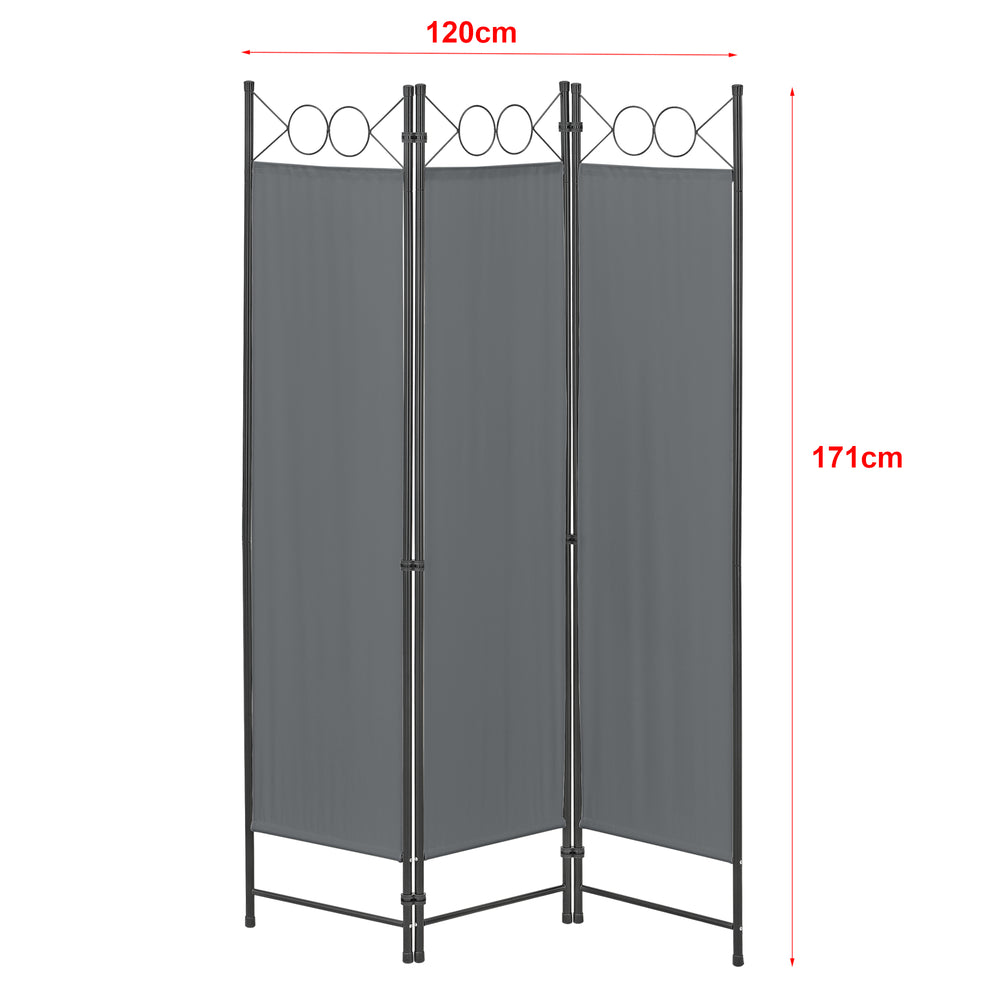 Raumteiler Saragossa 3 - teilig 120x171 cm versch Farben en.casa - premiumXL