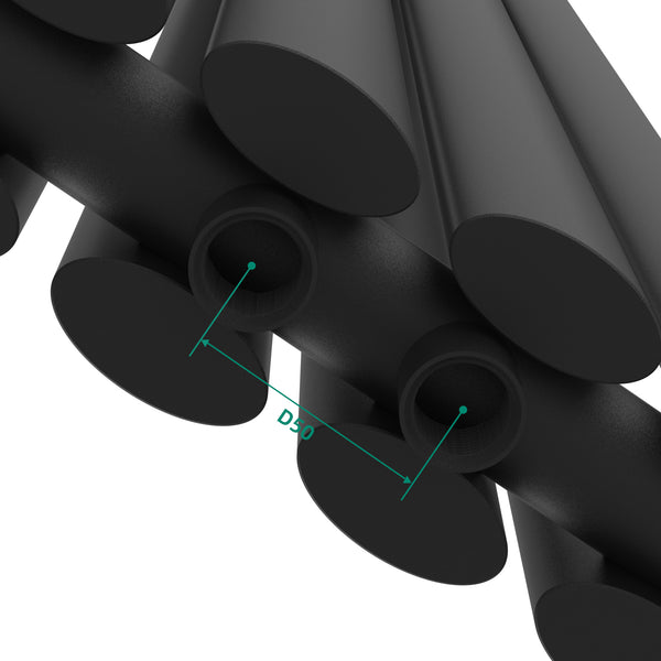 Grzejnik designerski Nore wygięty dwuwarstwowy