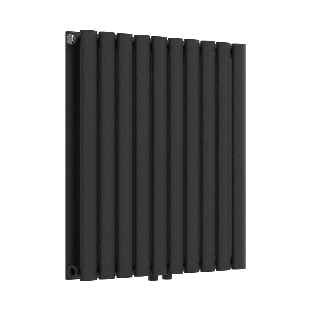 Designerski grzejnik rurowy Nore czarny 60x60cm dwuwarstwowy 800W [neu.haus]
