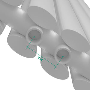 Designerski grzejnik rurowy Nore White 160x36cm dwuwarstwowy 1198W [neu.haus]