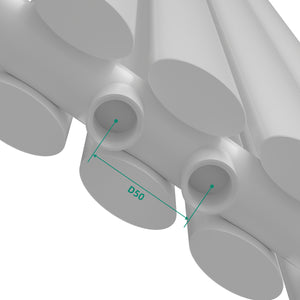 Designerski grzejnik rurowy Nore White 180x30cm dwuwarstwowy 1122W [neu.haus]