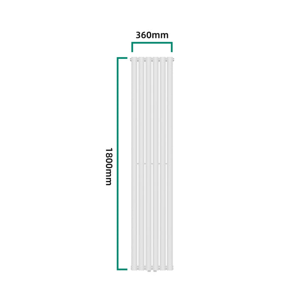 Design grzejnik rurowy Nore biały 180x36cm jednowarstwowy 707W [neu.haus]