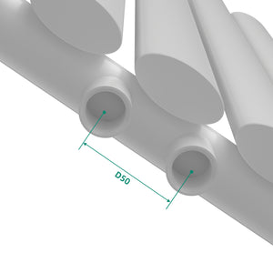 Designerski grzejnik rurowy Nore Biały 60x90cm Jednowarstwowy 653W [neu.haus]