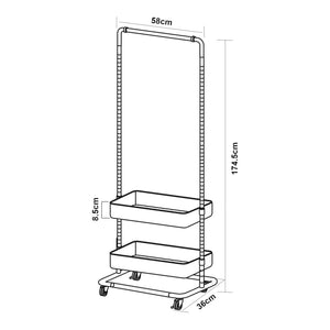 Stojak na płaszcze Kumad 175x58x36 cm [en.casa]