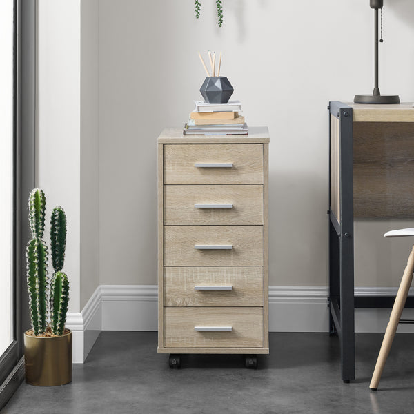 Mobilny kontenerek Stockholm 63x33x38 cm z 5 szufladami w różnych kolorach. kolory en.casa