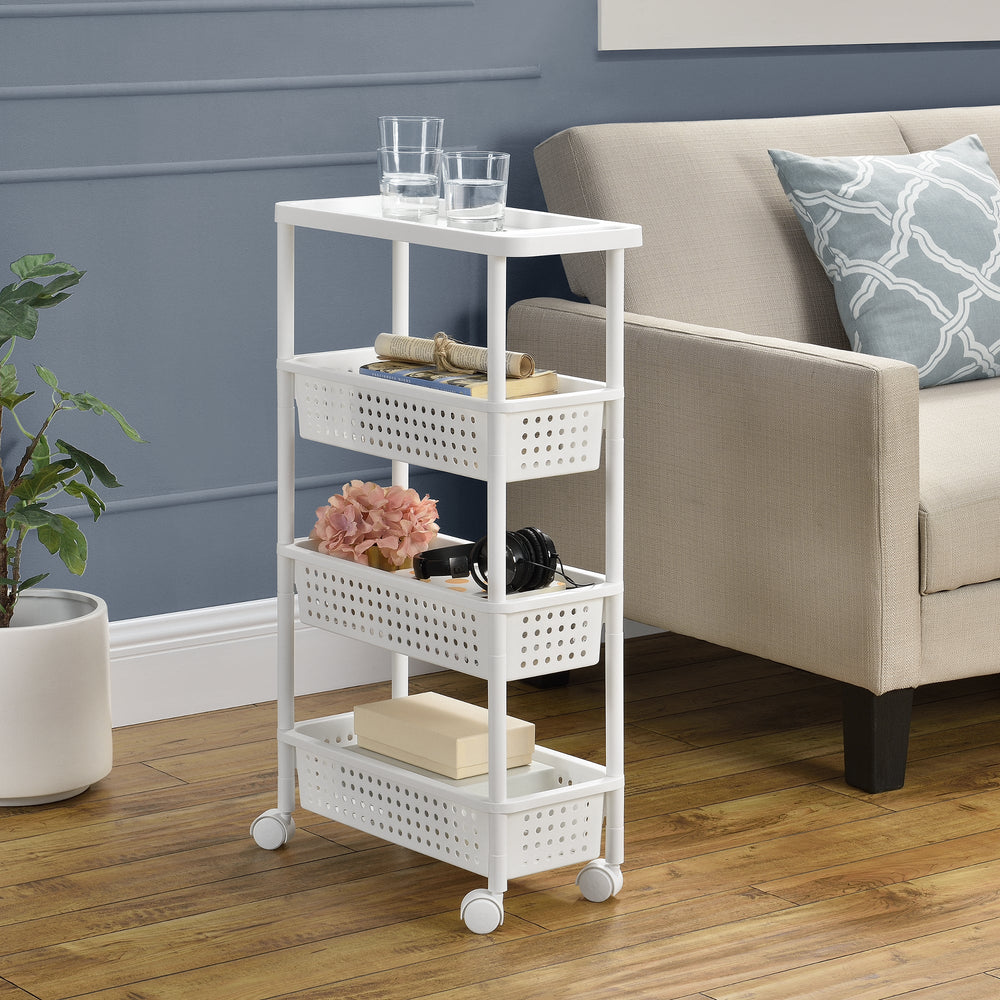 Rollregal in versch. Größen Weiß en.casa - premiumXL