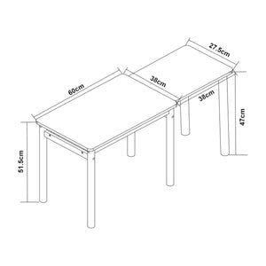 Stolik dziecięcy Skellefteå 60x38x52 cm [en.casa]