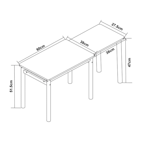Stolik dziecięcy Skellefteå 60x38x52 cm [en.casa]