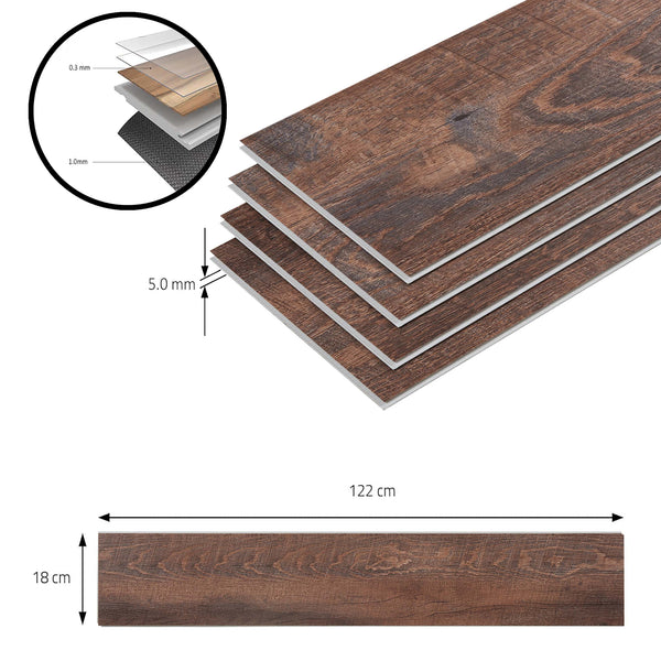 SPC click floor Okapirg deski dekoracyjne 122 x 18 cm [NEU.HOLZ]