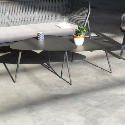 Satztisch 2 - tlg. Aymavilles Stahl Anthrazit [casa.pro] - premiumXL