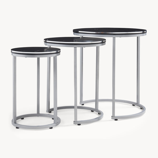 Zestaw 3 stolików Bornholm w różnych kolorach. kolory [en.casa]