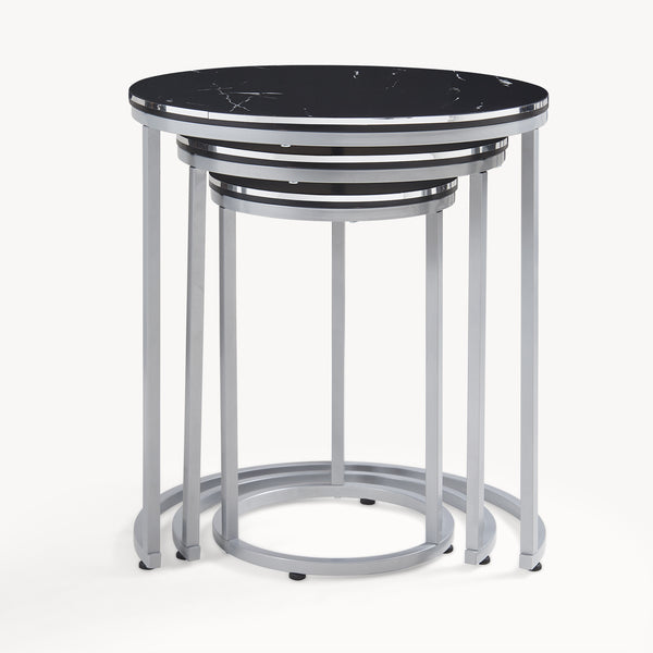 Zestaw 3 stolików Bornholm w różnych kolorach. kolory [en.casa]