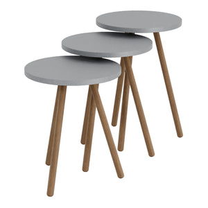 Zestaw 3 stolików Hjørring okrągłe 49 x Ø34 cm różne kolory kolory [en.casa]