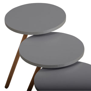 Zestaw 3 stolików Hjørring okrągłe 49 x Ø34 cm różne kolory kolory [en.casa]