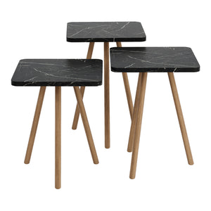 Hobro stolik kawowy zestaw 3 kwadratowych 49x34x34 cm [en.casa]