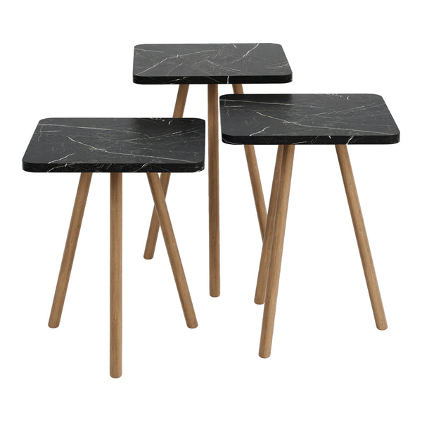 Hobro stolik kawowy zestaw 3 kwadratowych 49x34x34 cm [en.casa]