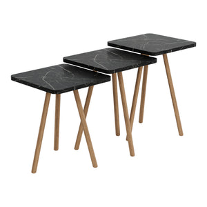 Hobro stolik kawowy zestaw 3 kwadratowych 49x34x34 cm [en.casa]