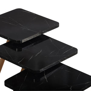 Hobro stolik kawowy zestaw 3 kwadratowych 49x34x34 cm [en.casa]