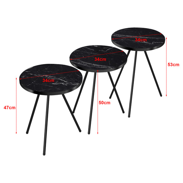 Zestaw stolików Ølgod zestaw 3 w różnych kolorach kolory [en.casa]