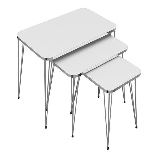 Zestaw stolików Samsø zestaw 3 w różnych kolorach kolory [en.casa]