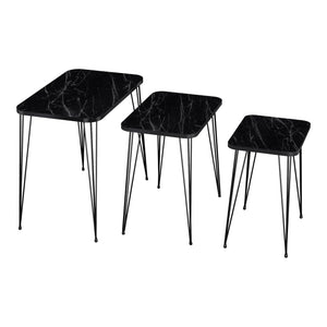 Zestaw 3 stolików Rudkøbing w różnych kolorach. kolory [en.casa]