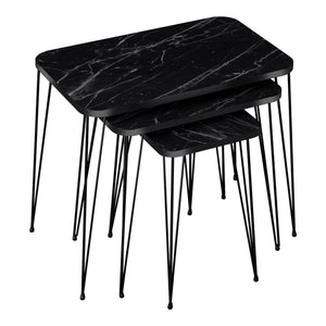 Zestaw 3 stolików Rudkøbing w różnych kolorach. kolory [en.casa]