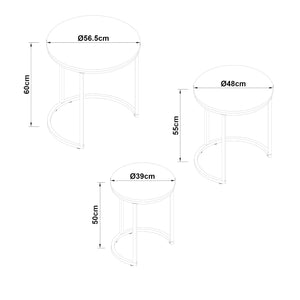3-częściowy stolik kawowy Ulricehamn [en.casa]