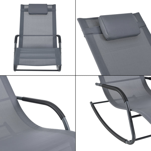 Leżak Caracena 147x63x89cm Leżak bujany w różnych kolorach kolory en.casa