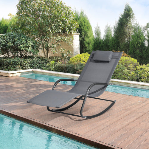 Leżak Caracena 147x63x89cm Leżak bujany w różnych kolorach kolory en.casa