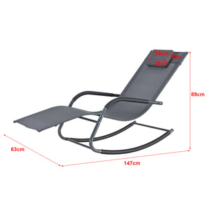 Leżak Caracena zestaw 2 147x63x89cm Leżak bujany w różnych kolorach. kolory en.casa